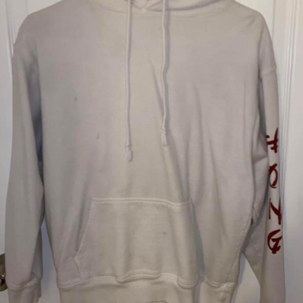 brandy melville/john galt white hong kong dragon christy hoodie